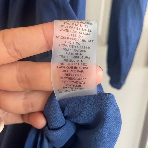 Elie Tahari Deep Blue Long Sleeve Dress - Picture 14 of 15